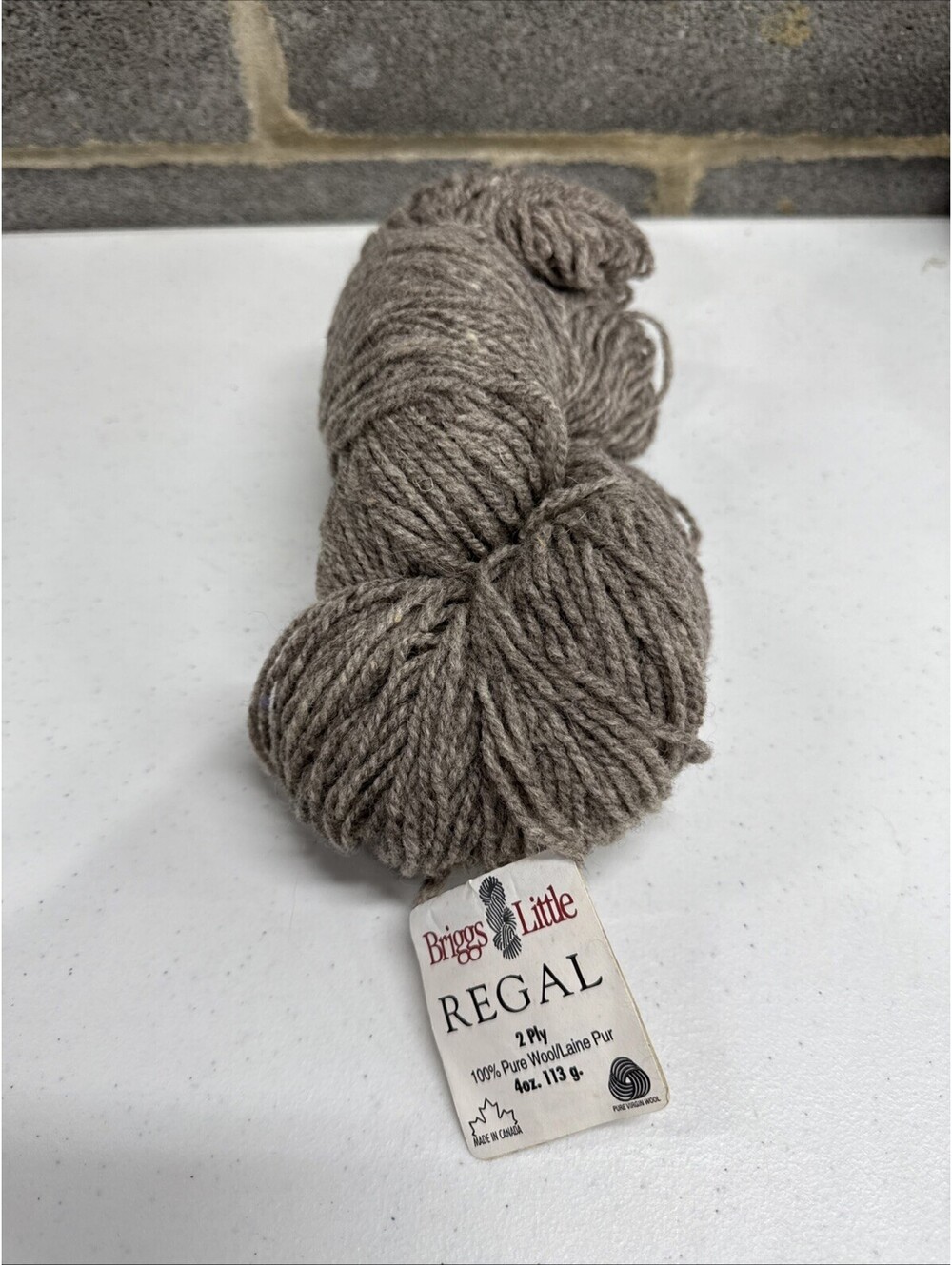 Briggs Little Regal Yarn 100% Pure Wool One Skein Color Light Brown